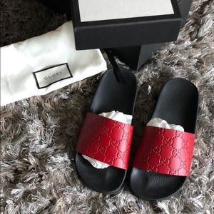 Gucci Shoes - Gucci leather red slides Gucci Shoes - Gucci leather red slides
